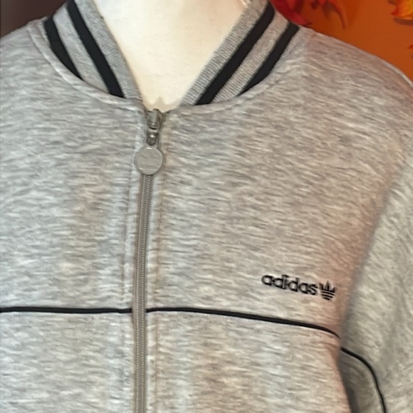 đź—˝Vintage Adidas bomber/sweatshirt-size unknown-see measurements below - Picture 4 of 5